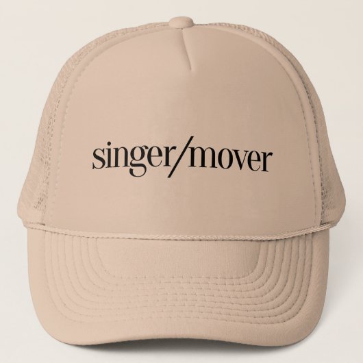 Zanger/Mover Baseball Hat Trucker Pet (Voorkant)