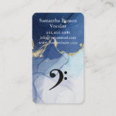 Zanger Musical Clef Logo Black White Visitekaartje (Voorkant)