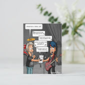Zanger Muziek Humor Grappige Pun Postkaart (Staand voorkant)