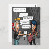 Zanger Muziek Humor Grappige Pun Postkaart (Voorkant / Achterkant)
