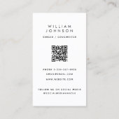 Zanger Muzikant Foto Drummer Social Media QR Code Visitekaartje (Achterkant)