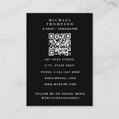 Zanger Muzikant Foto Performer Model QR Code Visitekaartje (Achterkant)