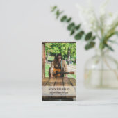 Zanger Muzikant Foto Sociale Media QR Code Script Visitekaartje (Staand voorkant)