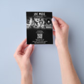 Zanger Muzikant Foto Zwart & Wit Promotie Flyer (Hand)