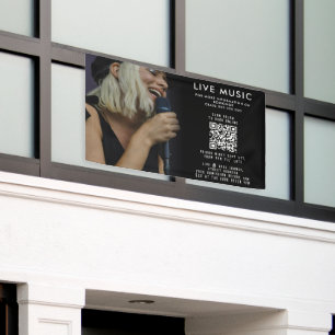 Zanger Muzikant Muziek Foto Promotie Evenement Spandoek