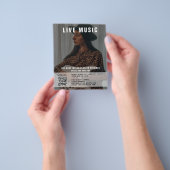 Zanger Muzikant Muziek Foto QR Code Promotie Flyer (Hand)