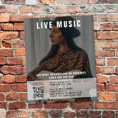 Zanger Muzikant Muziek Foto QR Code Promotie Flyer