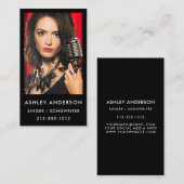 Zanger Muzikant Promo Foto Visitekaartje Blk (Voorkant / Achterkant)