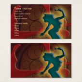 Zanger optredende nachtclub spotlight visitekaartje (Voorkant /achterkant)