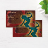 Zanger optredende nachtclub spotlight visitekaartje (Bureau)