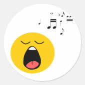 zanger ronde sticker (Voorkant)