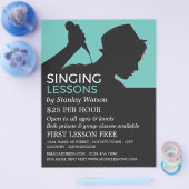 Zanger Silhouette, Zanglessen Reclame Flyer (Enkel)