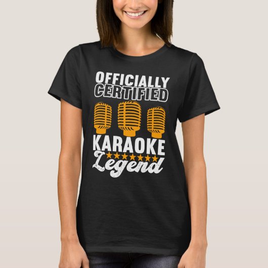 Zanger Uitrusting Karaoke Legende T-shirt (Voorkant)