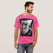 Zanger van de band Funny Cat Singing T-shirt (Voorkant volledig)