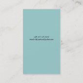 Zanger Visitekaartje (Achterkant)