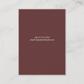 Zanger Visitekaartje (Achterkant)