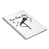 Zanger Vocalist Koor Muziek Docent Custom Notitieboek (Rechterzijde)