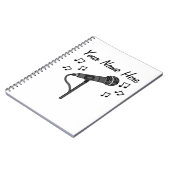 Zanger Vocalist Koor Muziek Docent Custom Notitieboek (Linkerzijde)