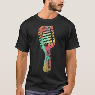 Zanger Vocalist Mannen Vrouwen Kleurrijke Studio M T-shirt