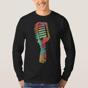 Zanger Vocalist Mannen Vrouwen Kleurrijke Studio M T-shirt