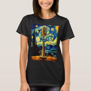 Zanger Vocalist Microfoon Muziek Zingen T-shirt