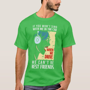 Zanger Zang Muzieknoot Muziekschool vrienden T-shirt