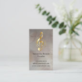 Zanger/zanger/musical Clef Logo Gold Music Visitekaartje (Staand voorkant)