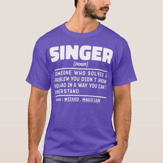 Zanger Zelfstandig naamwoord Definitie Zingen Lief T-shirt (Voorkant)