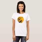 Zangeres Silhouet met vogels T-shirt (Voorkant volledig)