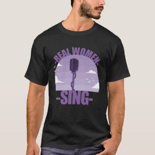 Zangeressen Meisjes Microfoon Zingen T-shirt