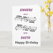 Zangers doen het met plezier kaart (Gele Bloem)