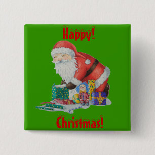zangers inpakgiften en speelgoed voor kerstmis vierkante button 5,1 cm