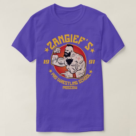 Zangiefs worstelschool t-shirt (Design voorkant)