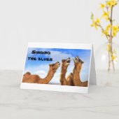 ZANGKAMELEN ZINGEN DE BLUES-GET WELL KAART (Gele Bloem)