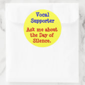 zangvocalist ronde sticker (Tas)