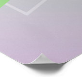 Zangvogel in abstract groen poster (Hoek)