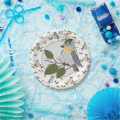 Zangvogel Papieren Bordje (Feest)