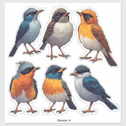Zangvogel Sticker Collectie Set 🐦 (Vel)