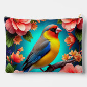 Zangvogel tussen heldere bloemen etui (Achterkant)