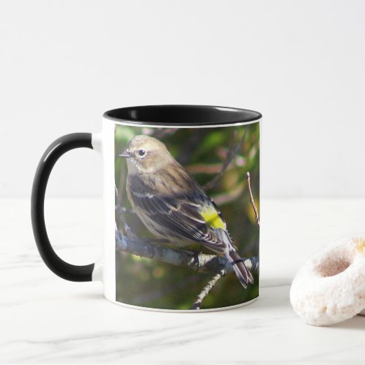 Zangvogel Vogel Foto Mok (Met donut)