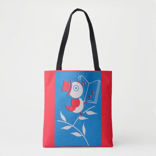 zangvogelprint tote bag (Voorkant)
