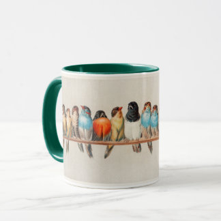 Zangvogels Groen Biesje Koffie Mok