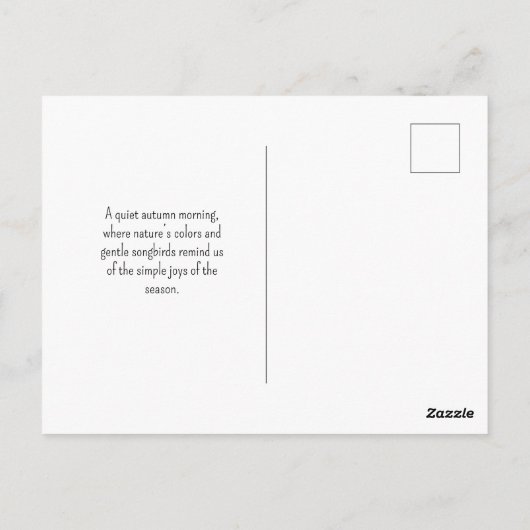 Zangvogels herfstbladeren briefkaart (Achterkant)