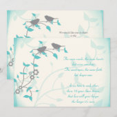 Zangvogels huwelijksjubileum geloften hernieuwen kaart (Voorkant / Achterkant)