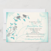 Zangvogels huwelijksjubileum hernieuwen van hun ge kaart (Achterkant)