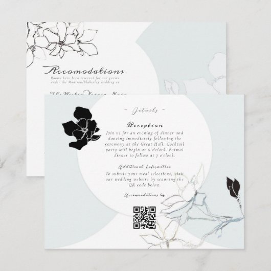 Zangvogels Magnolias | Kaart behuizing met QR-code (Voorkant / Achterkant)