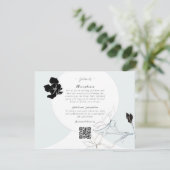 Zangvogels Magnolias | Kaart behuizing met QR-code (Staand voorkant)