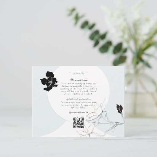 Zangvogels Magnolias | Kaart behuizing met QR-code (Staand voorkant)