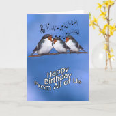 Zangvogels met lucht, Verjaardag van ons allemaal, Kaart (Gele Bloem)