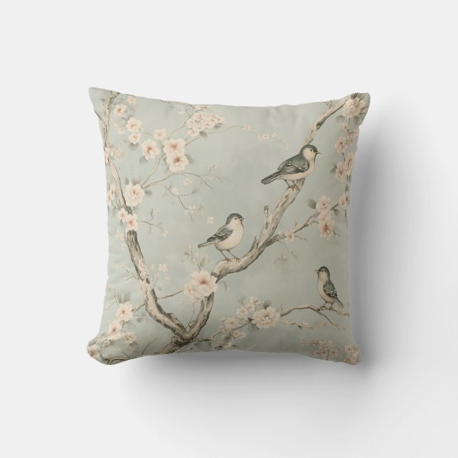 Zangvogels op bloeiende takken kussen (Voorkant)